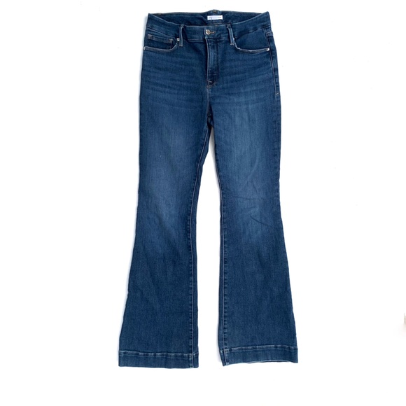 Good American Good Legs Flare Jeans Medium Blue size 8 29 EUC - Picture 2 of 10